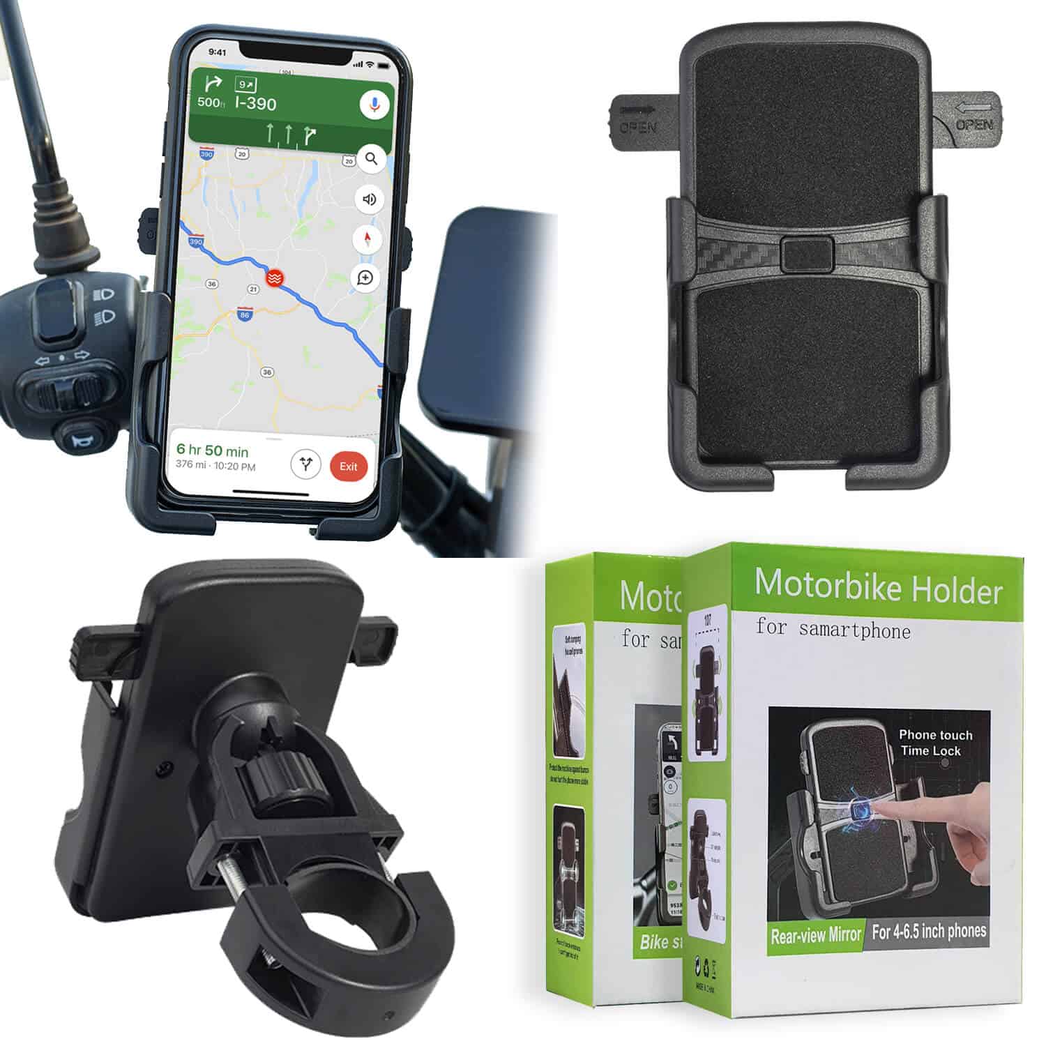 360° Rotatable Adjustable Bicycle Mobile Phone Mount Holder - Anti-Shake For iPhone Samsung Nokia Google Motorola 360° Rotatable Adjustable Bicycle Mobile Phone Mount Holder - Anti-Shake For iPhone Samsung Nokia Google Motorola